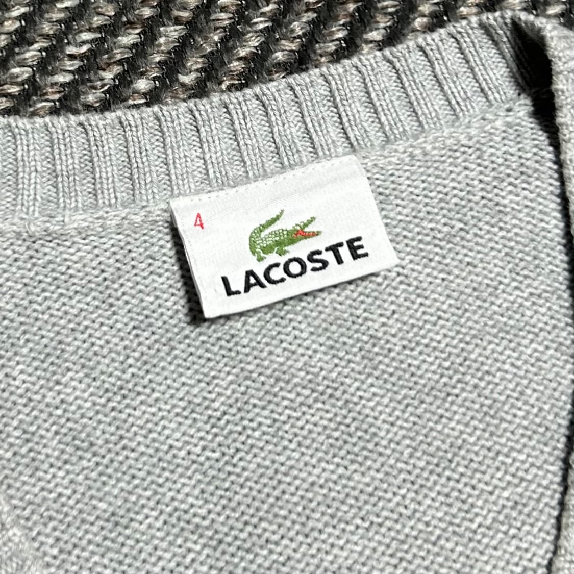 [L] Lacoste 라코스테 그레이 브이넥 코튼 조끼 상품이미지4