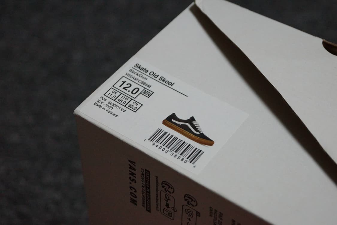 (300)(마지막한점) 반스 스케이트 올드스쿨 블랙 검솔 상품이미지4