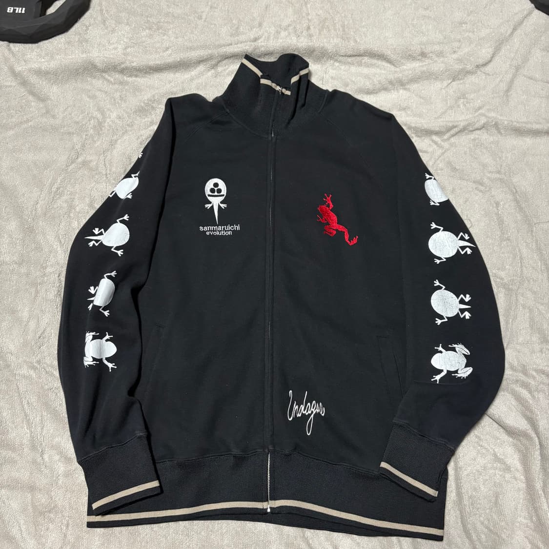 빈티지 블랙 스웻 스트릿 트랙탑 2XL 상품이미지1