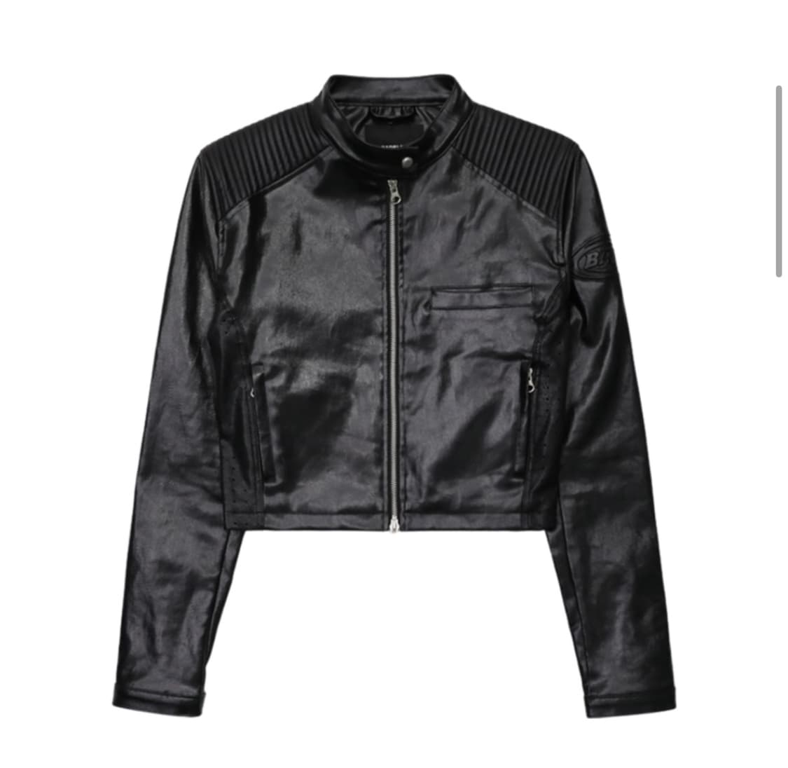 배드 블러드 스쿼드 크롭 레이서 자켓 코티드 블랙 구합니다! 상품이미지1