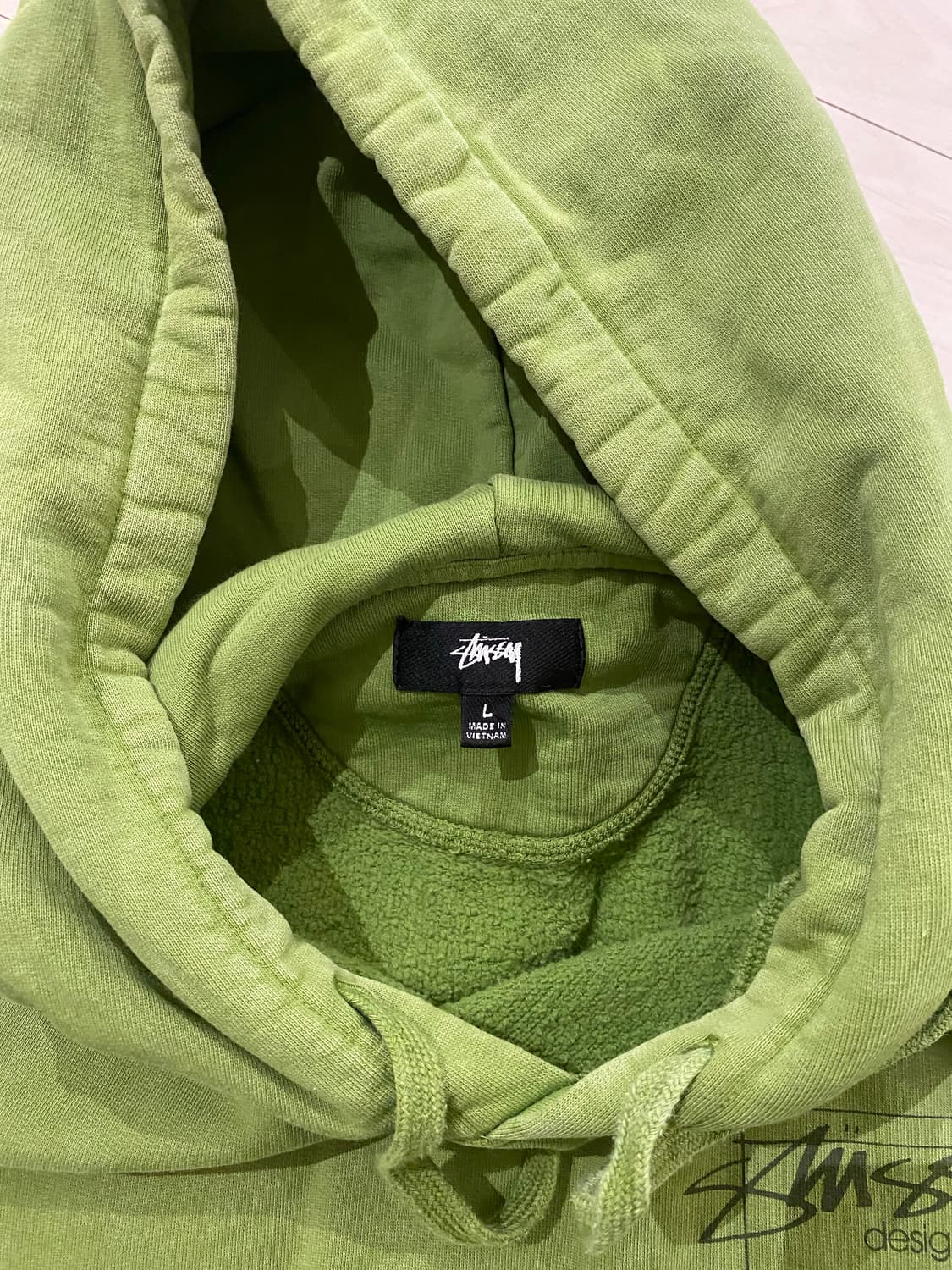 스투시 디자인 후드 그린 L(105) 상품이미지3