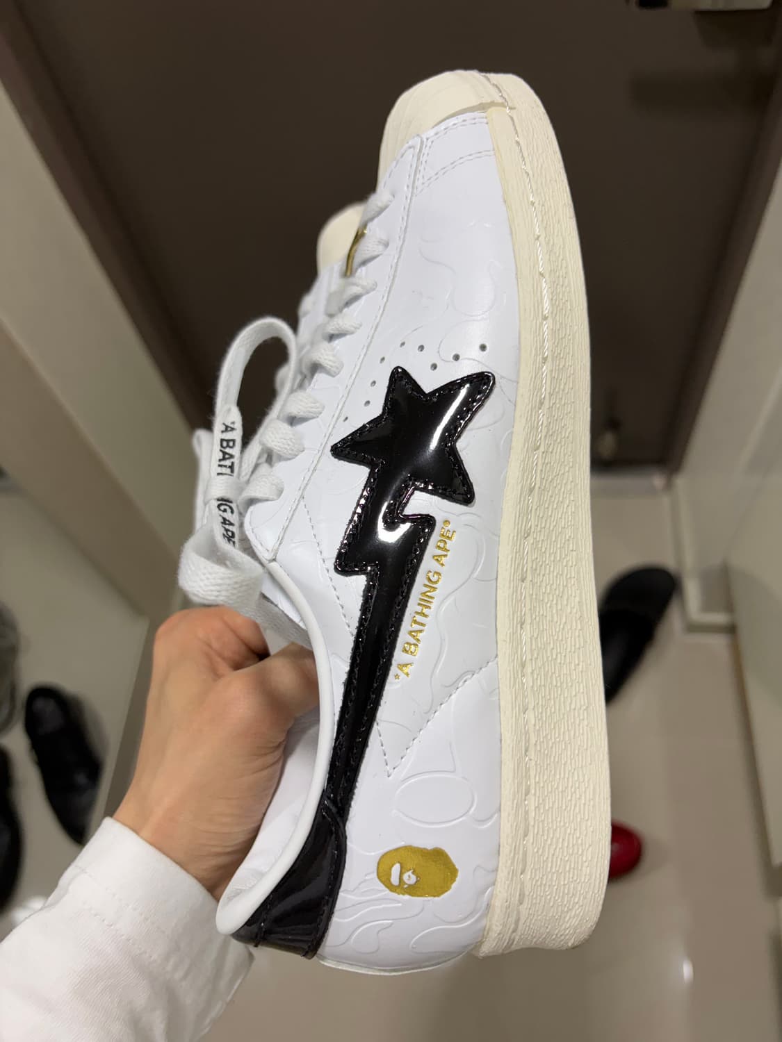 아디다스X베이프 슈퍼스타  빈티지 클라우드 화이트 상품이미지2