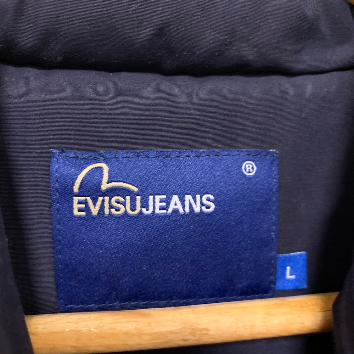 에비수 패치워크 패딩 빈티지 조끼 네이비 니트배색 L 상품이미지7