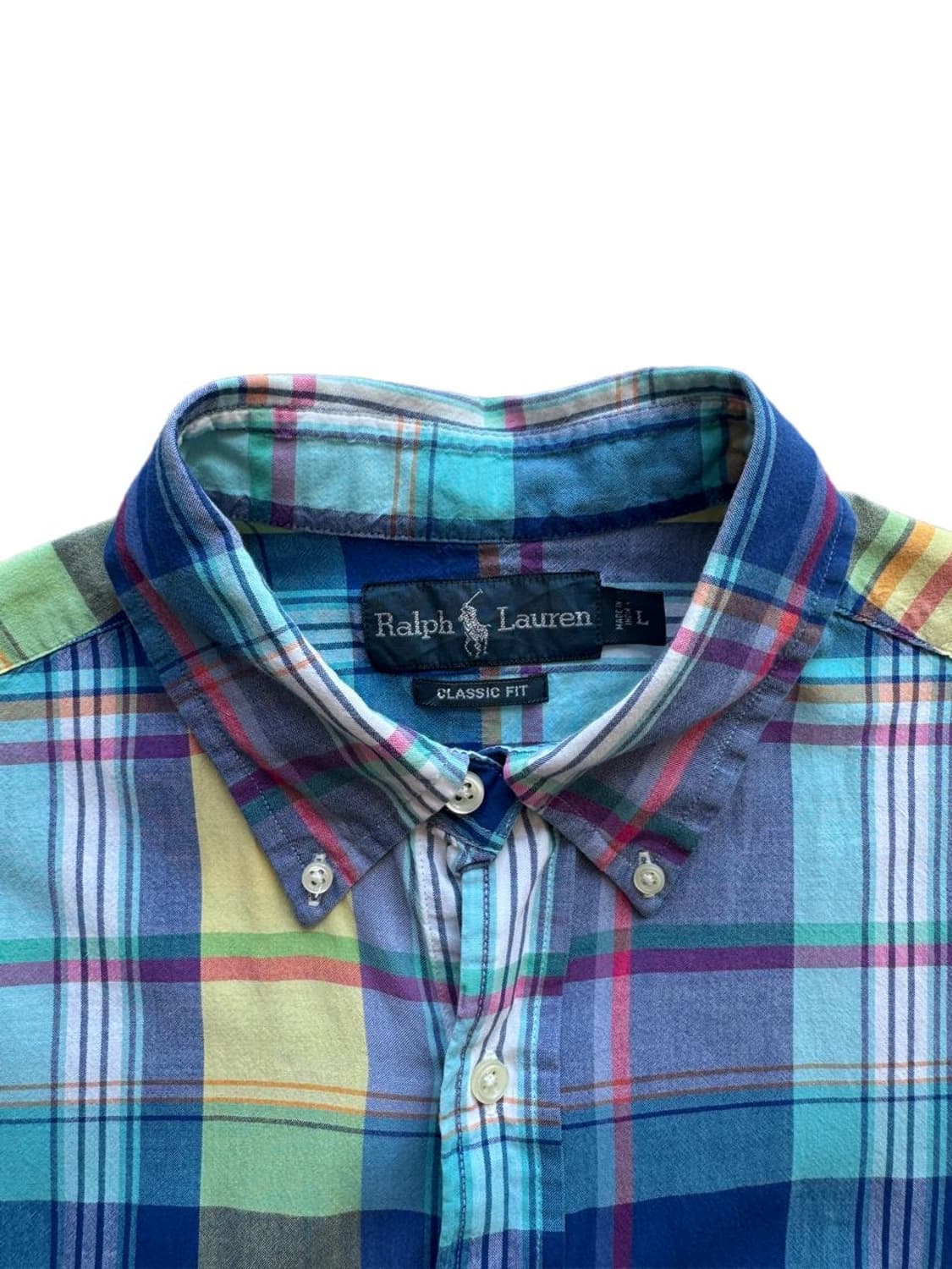 폴로 랄프로렌 버튼다운 반팔 체크셔츠 상품이미지4