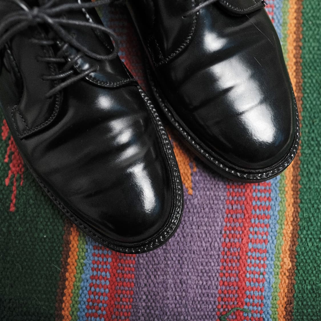 알든 9901 블랙 코토반 플레인 토 더비 5.5D/배리 라스트 상품이미지5