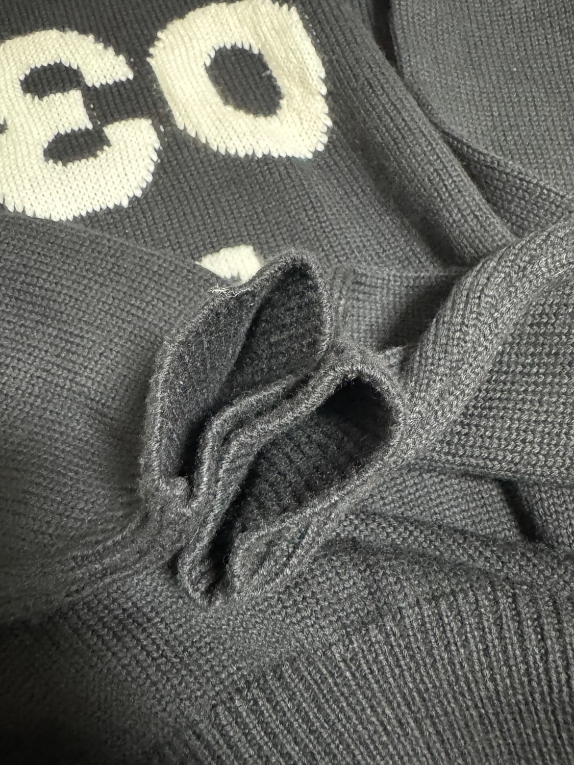 032C 셀피 스웨터 블랙/화이트 (M) 상품이미지7