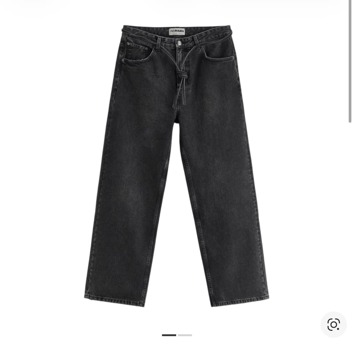 자라 x 루이지 와이드 핏 진 블랙 상품이미지1