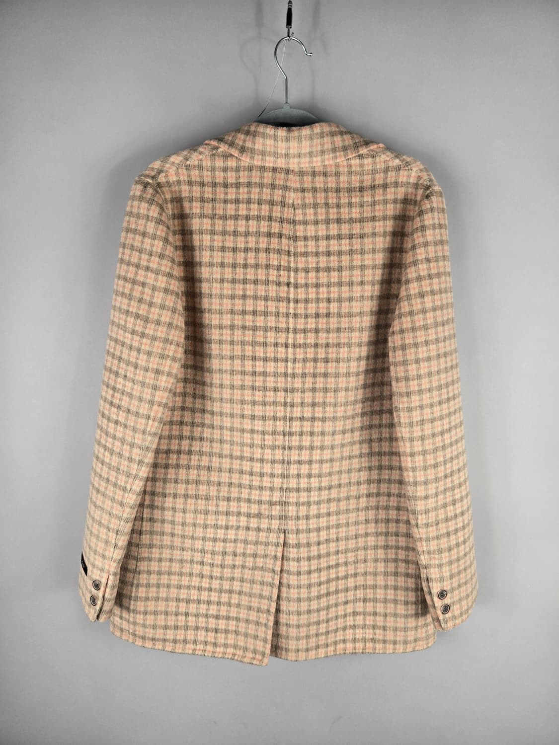 [무료배송]숲 66 여성 울 혼방 체크 핸드메이드 하프 코트 상품이미지7