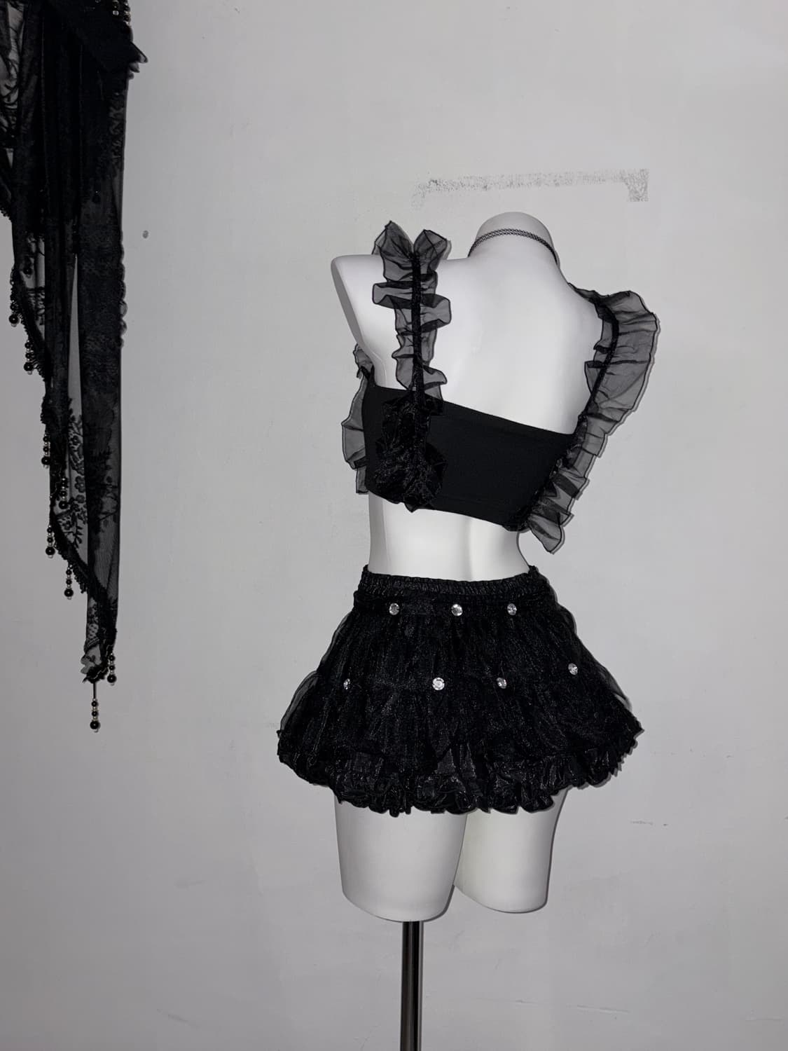 희귀 딥퍼플 페어리 나시 다크페어리 벨벳 고스 고딕 보라 상품이미지7