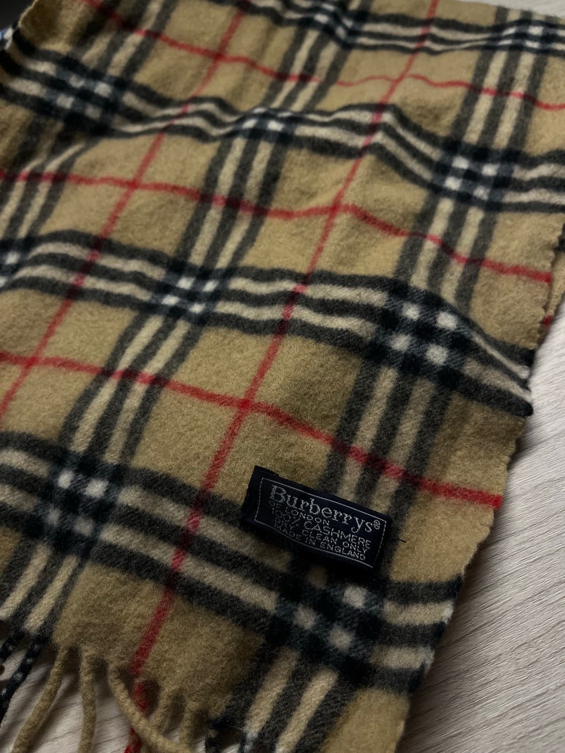 (정품)(100%케시미어) (급처) 버버리 캐시미어 머플러 상품이미지1