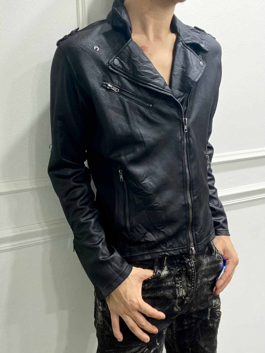 [Roshell]Vkei Mood Black Rider Jacket 상품이미지6
