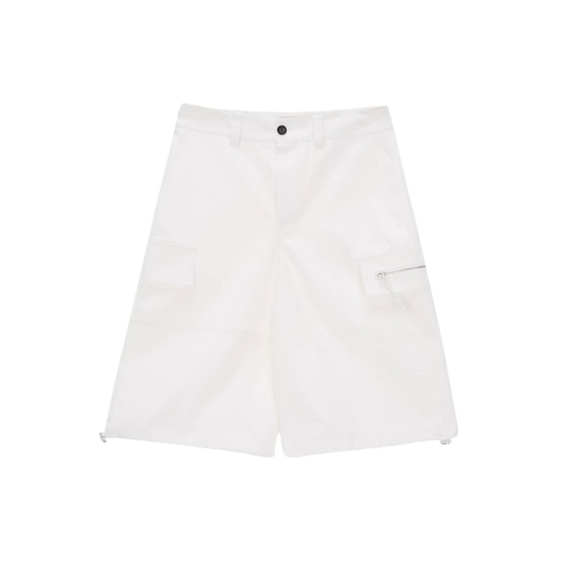 [M] 마땡킴 코튼 카고 카프리 팬츠 화이트 상품이미지1