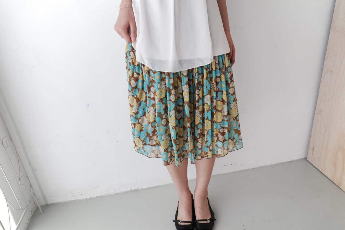 flower pleats skirt 상품이미지6