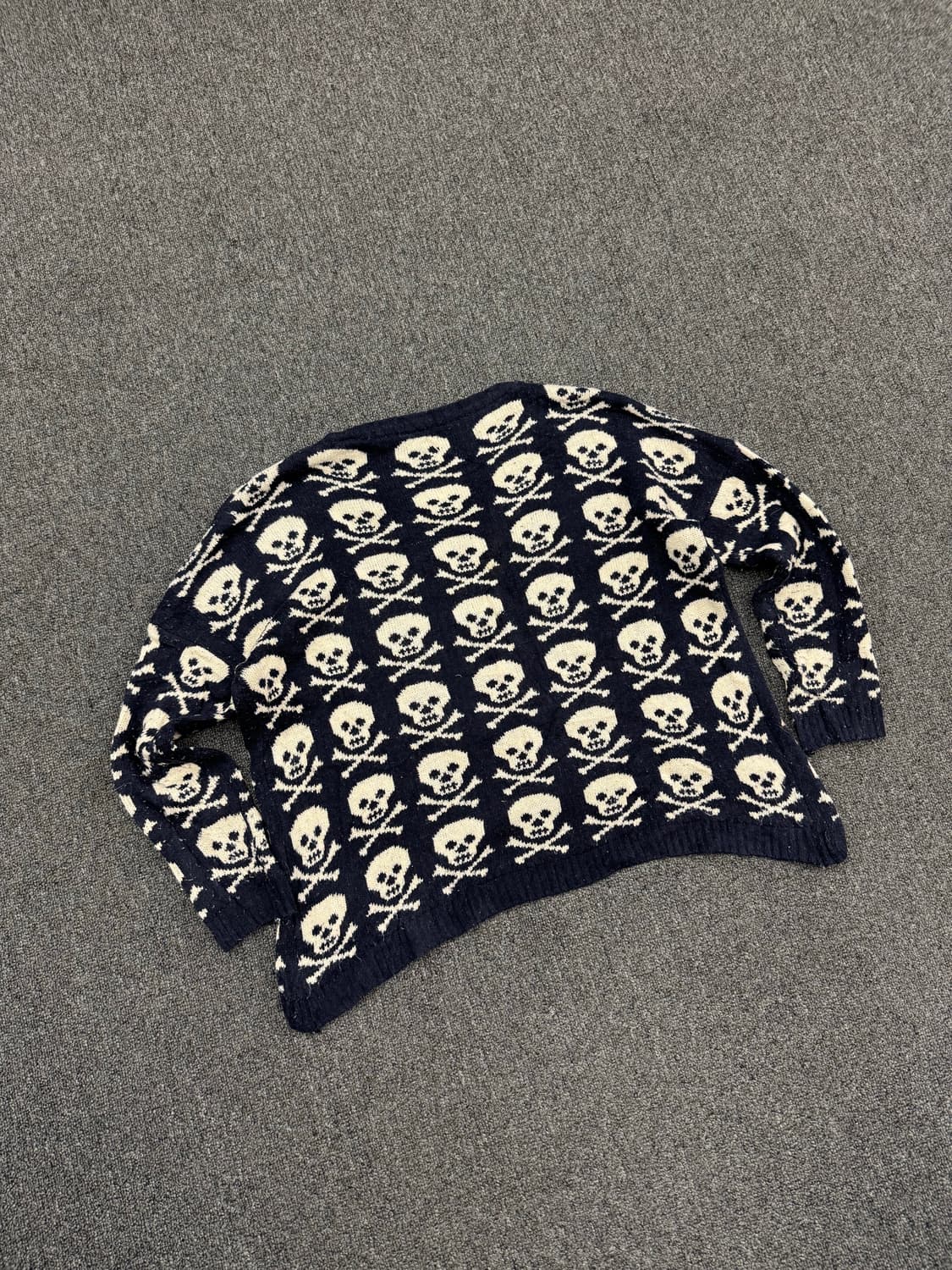 OS)Japanese vintage 여성 스컬 패턴 니트 상품이미지2