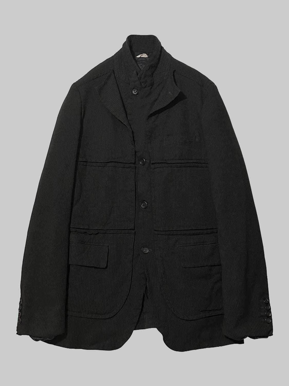 꼼데가르송 옴므 듀스 축융 폴리 더블 카라 블레이저 상품이미지1