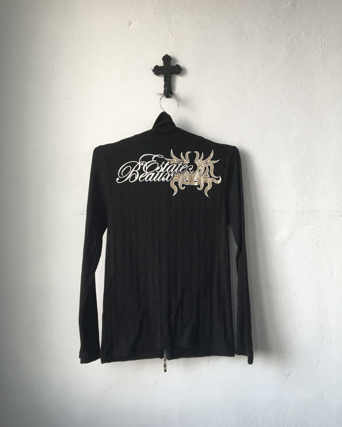 Ribbed high neck zip up 상품이미지2