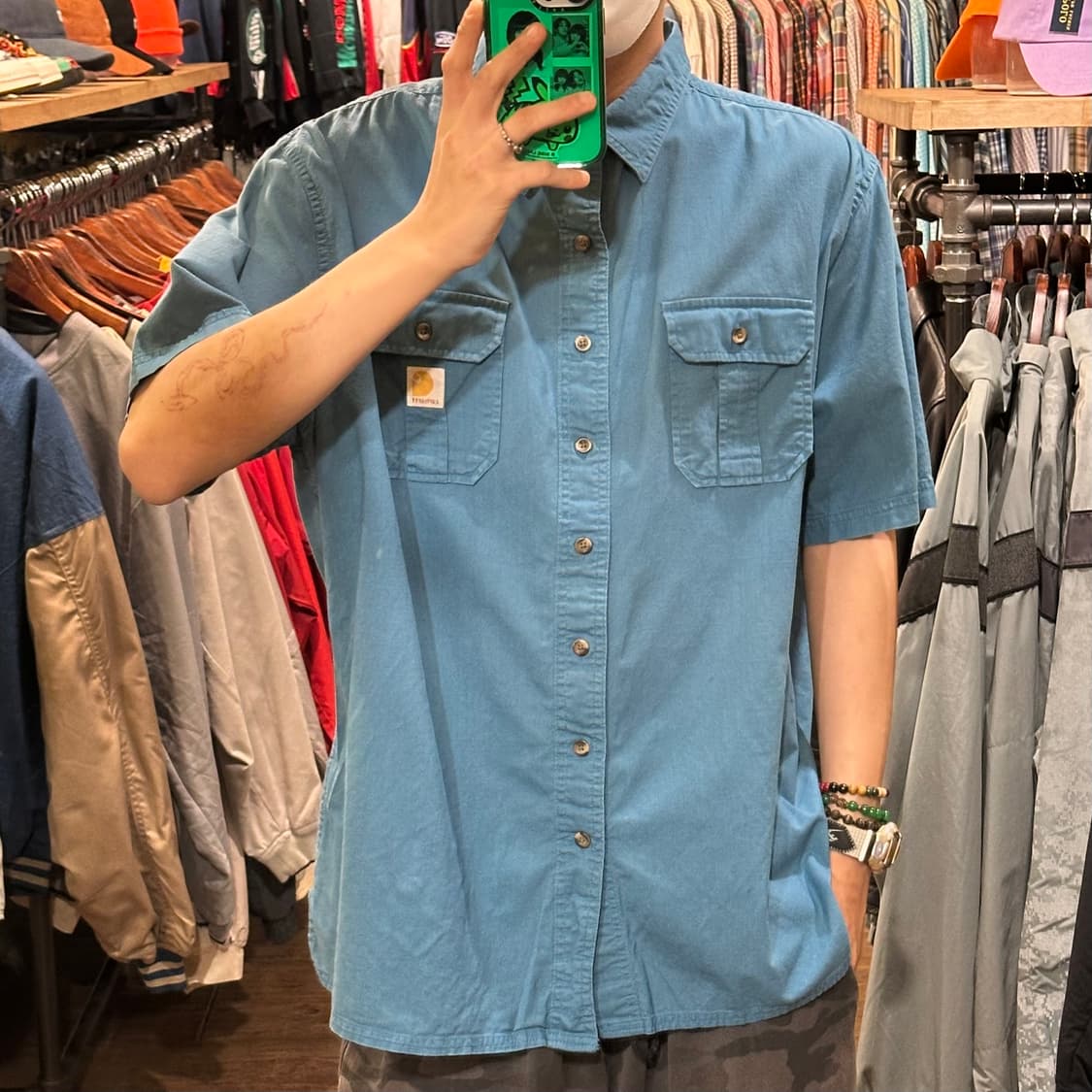 [HI] 칼하트 반팔셔츠 블루 상품이미지2