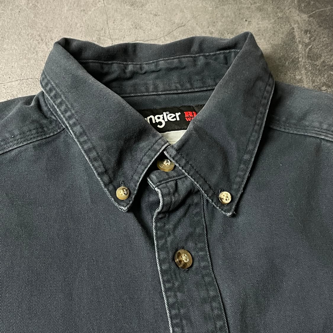 WRANGLER 랭글러 RIGGS 빈티지 네이비 코튼 셔츠 A00380 상품이미지2