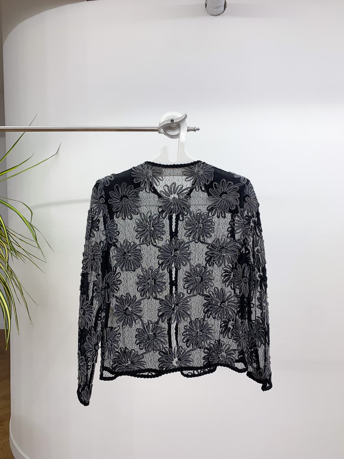 플로랄 패턴 시스루 시어 자켓 95  상품이미지6