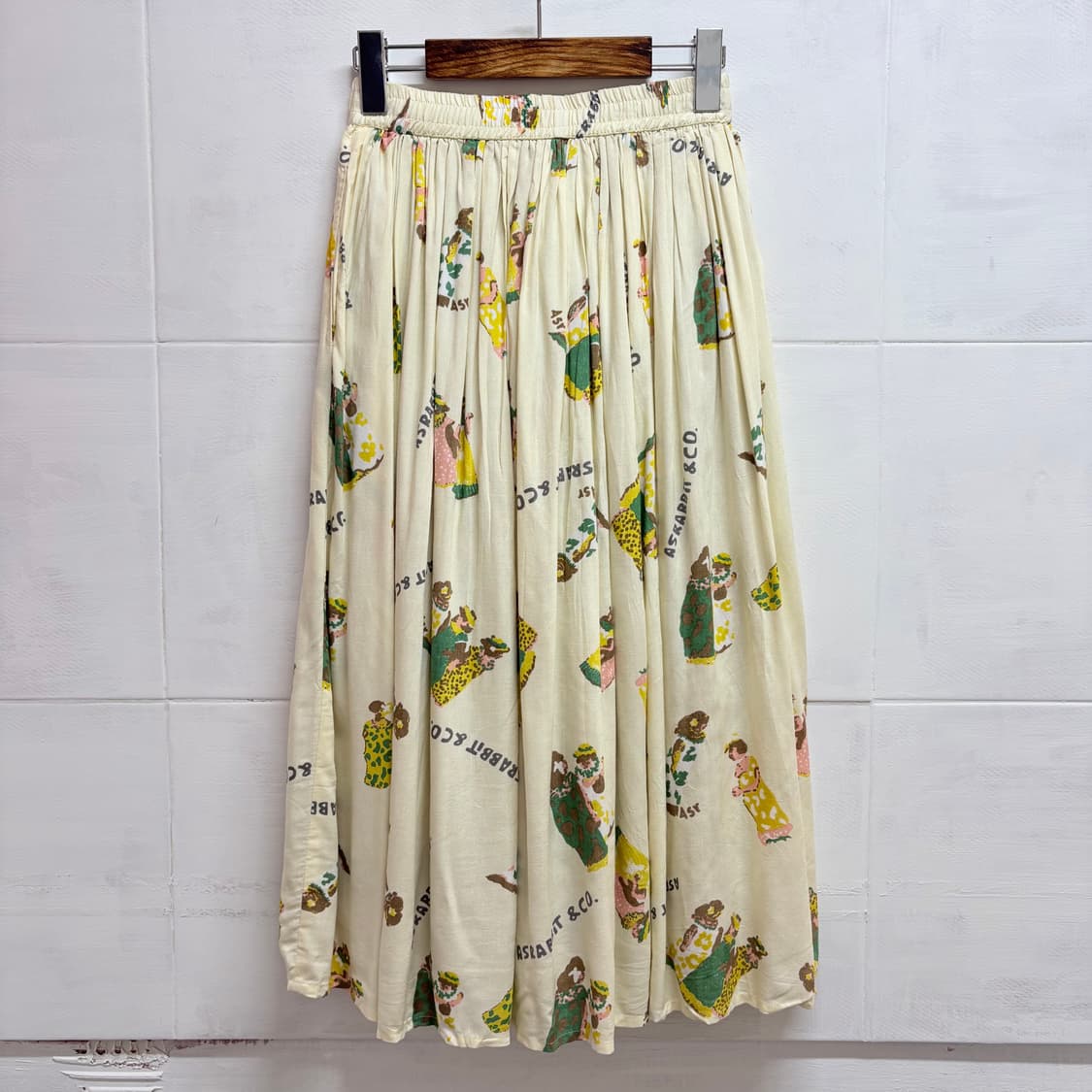 ASRabbit 패턴 롱 플레어 스커트 JPN 상품이미지4