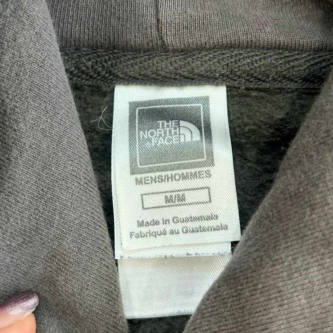 The north face 노스페이스 레드 로고 애쉬브라운 후드티 상품이미지5