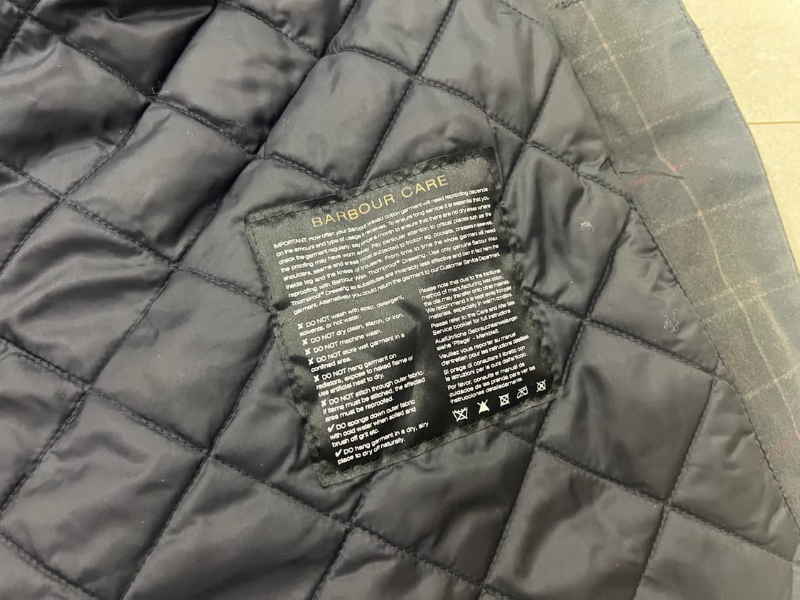 바버 클래식 타탄 코트 L사이즈 (한국 110) 상품이미지3