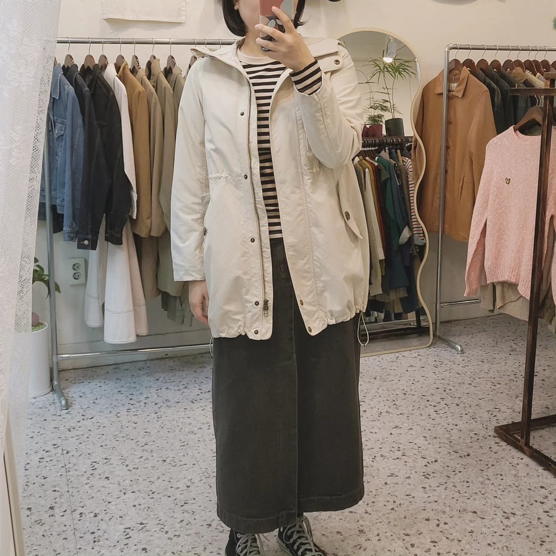 Inéd 아이보리 야상 점퍼 상품이미지2