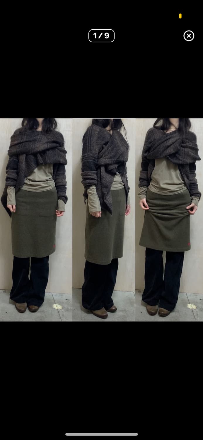 빈티지 글리터 가디건 니트 퍼플 상품이미지1