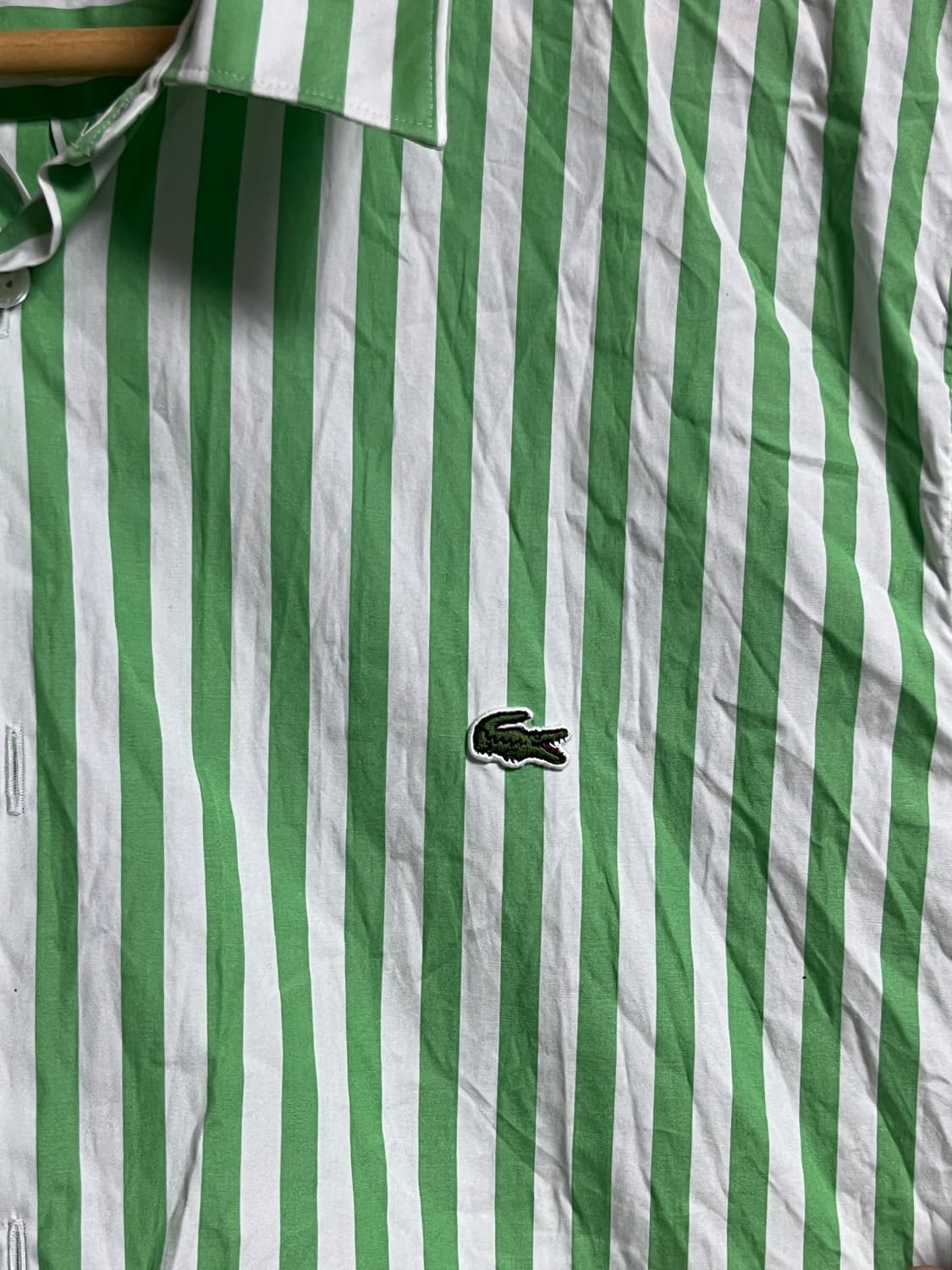 새상품 공용 라코스테 레귤러핏 스트라이프 셔츠 남방 L 상품이미지3