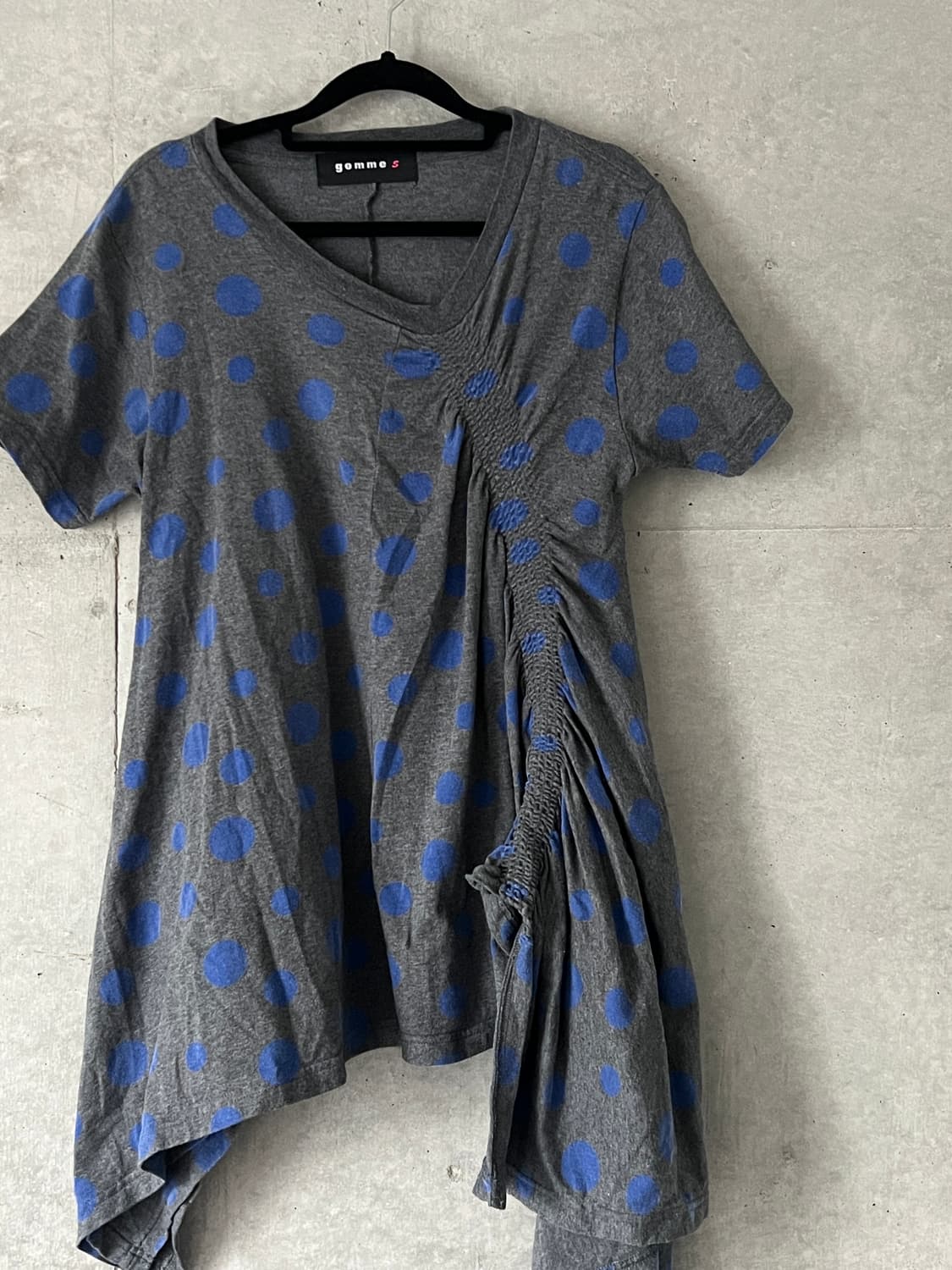 Gomme 도트 비대칭 티셔츠 상품이미지2