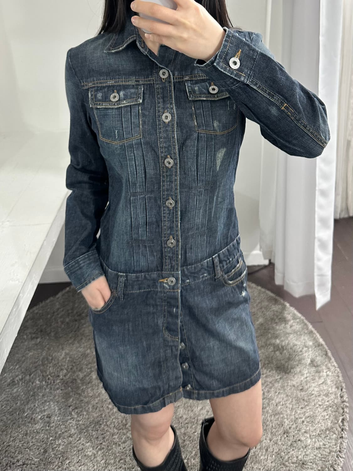 gap denim shirt onepeice 상품이미지3