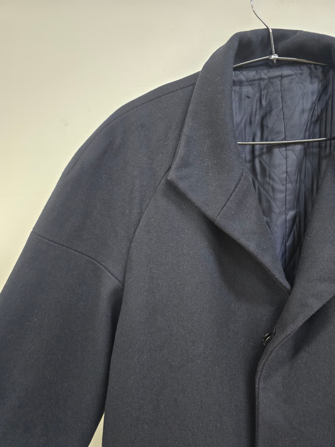 솔리드옴므 모혼방 누빔 롱코트 상품이미지4