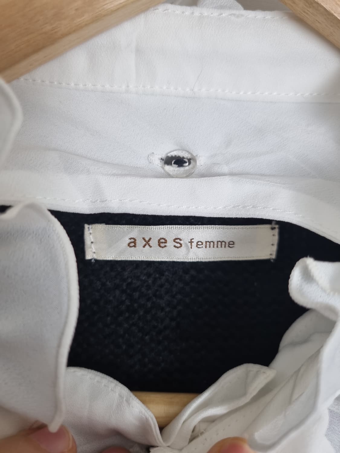 엑시즈팜 카라블라우스 니트 상품이미지6