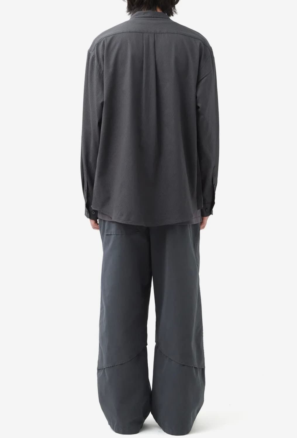 해칭룸 더블 셔츠 자카드 차콜 상품이미지4