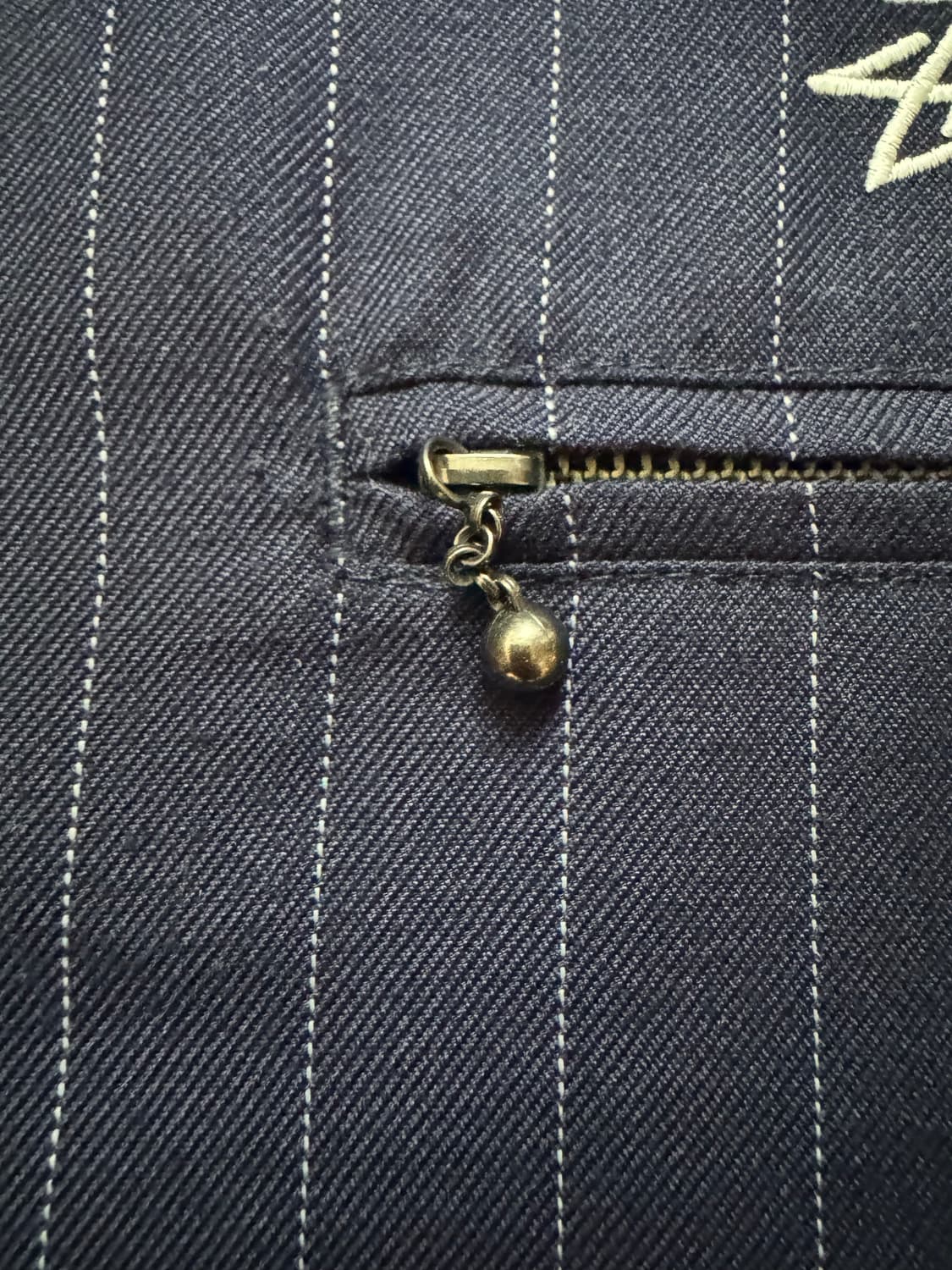 꼼데가르송 스투시 핀 스트라이프 빙 재킷 xl 상품이미지2