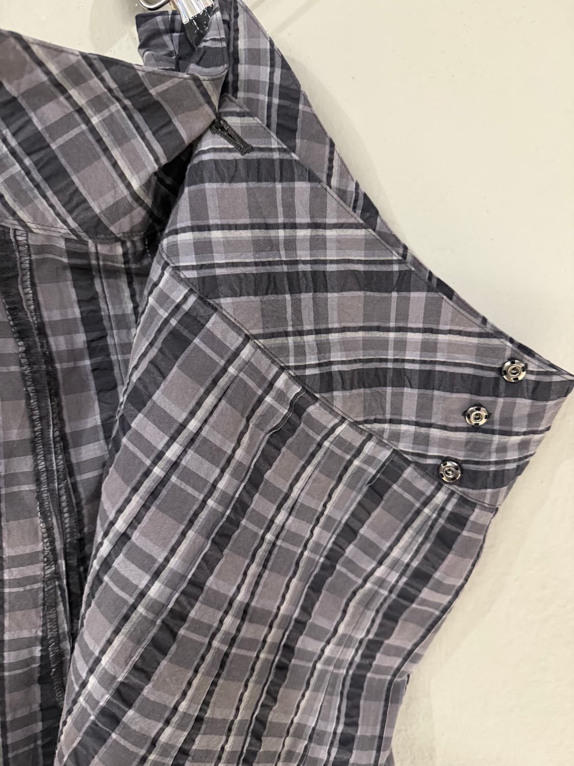 check pattern wrap design midi skirt 상품이미지8