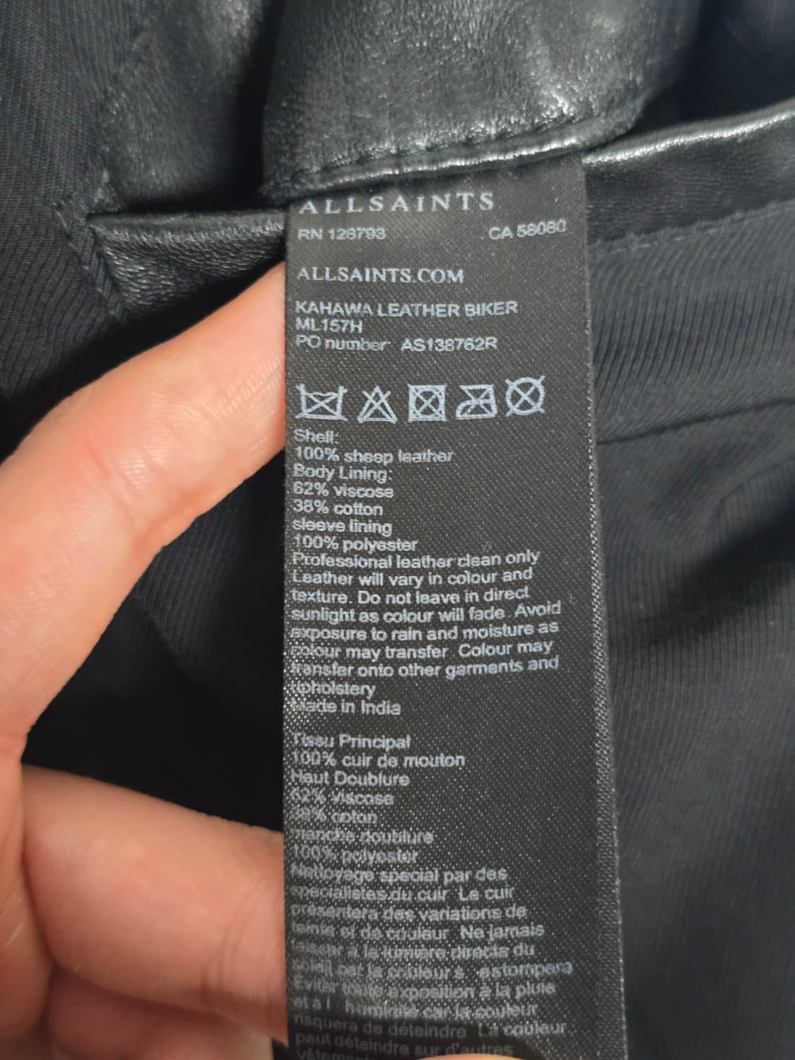올세인츠 카하와 바이커 상품이미지5