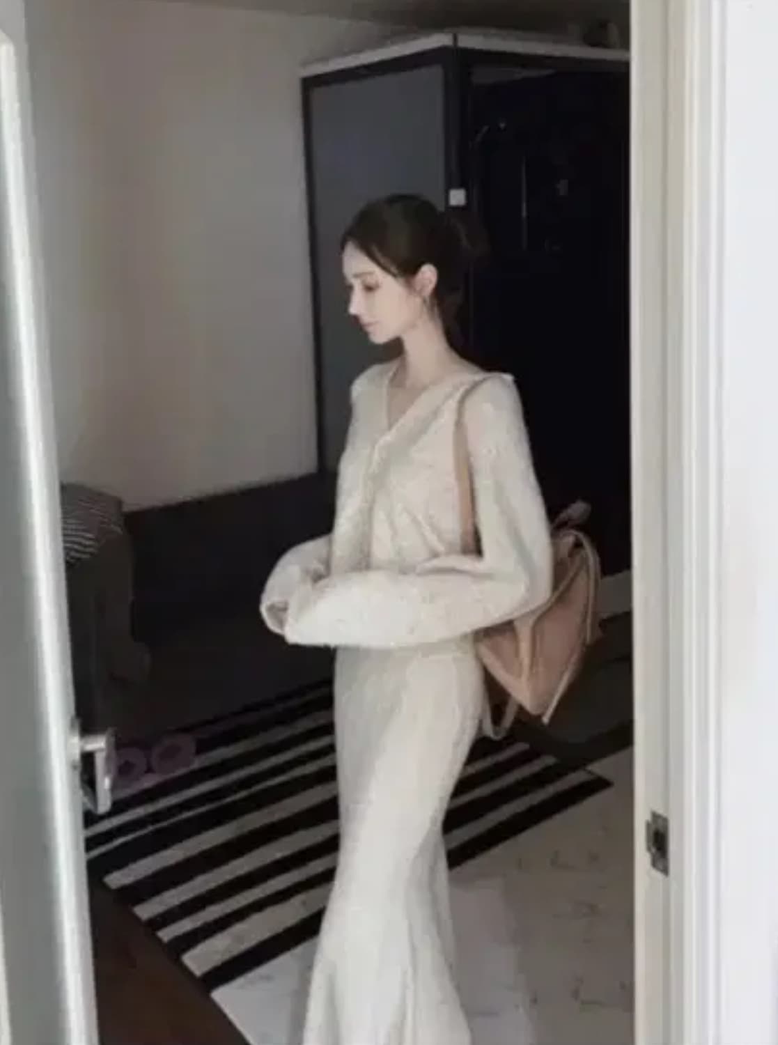 라벨르블랑 세트 모헤어가디건 니트치마 캐시미어스커트 보브 머메이드 미디 상품이미지1