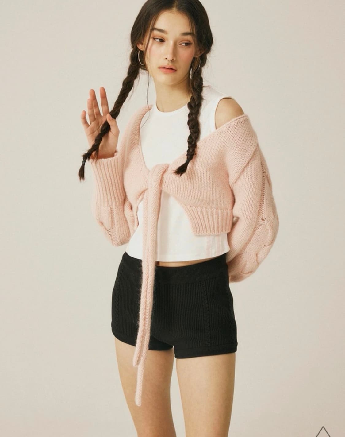 새상품) 쓰리타임즈 밤비볼레로 핑크 상품이미지2