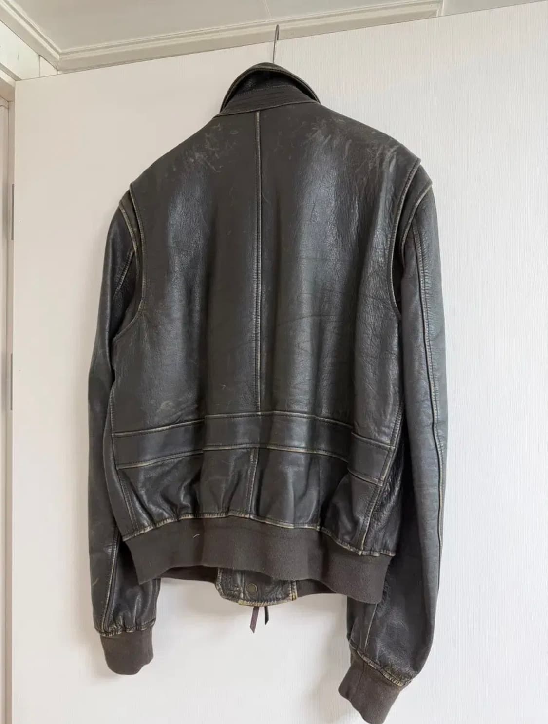 버버리 빈티지 A2 레더 브라운 상품이미지2