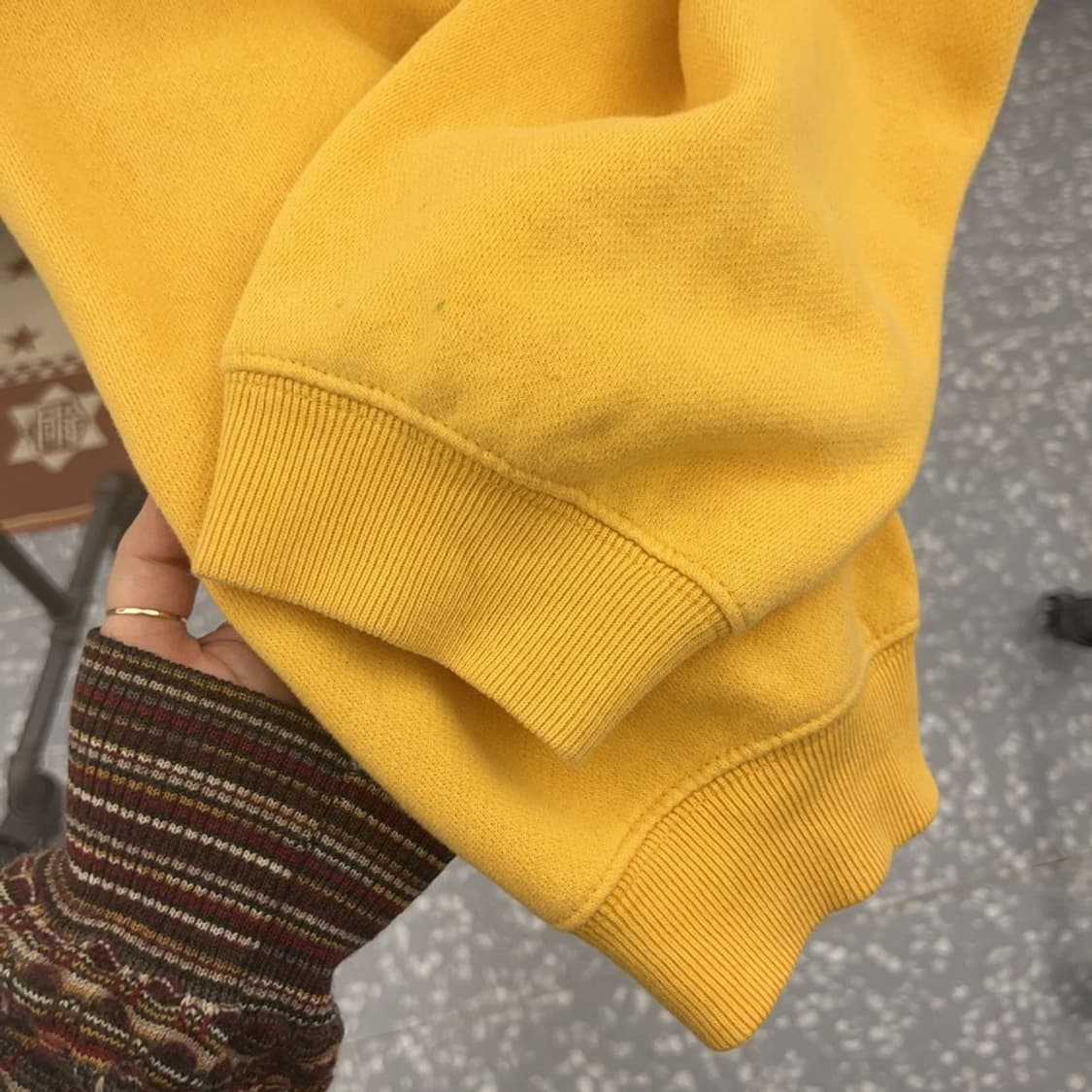 갭 빈티지 레트로 Y2K 머스타드 옐로우 약기모 후드티 M C09586 상품이미지7