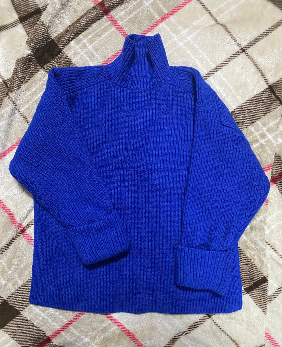 COS 코스 여성 터틀넥 니트 스웨터 블루 XS 상품이미지3