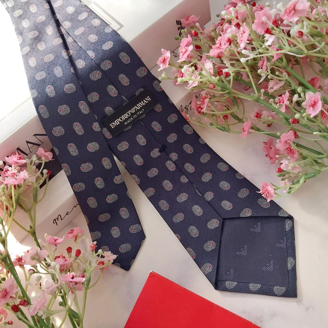 엠포리오 아르마니 실크 지문 패턴 넥타이 7.9cm A+등급 K1399
 상품이미지5