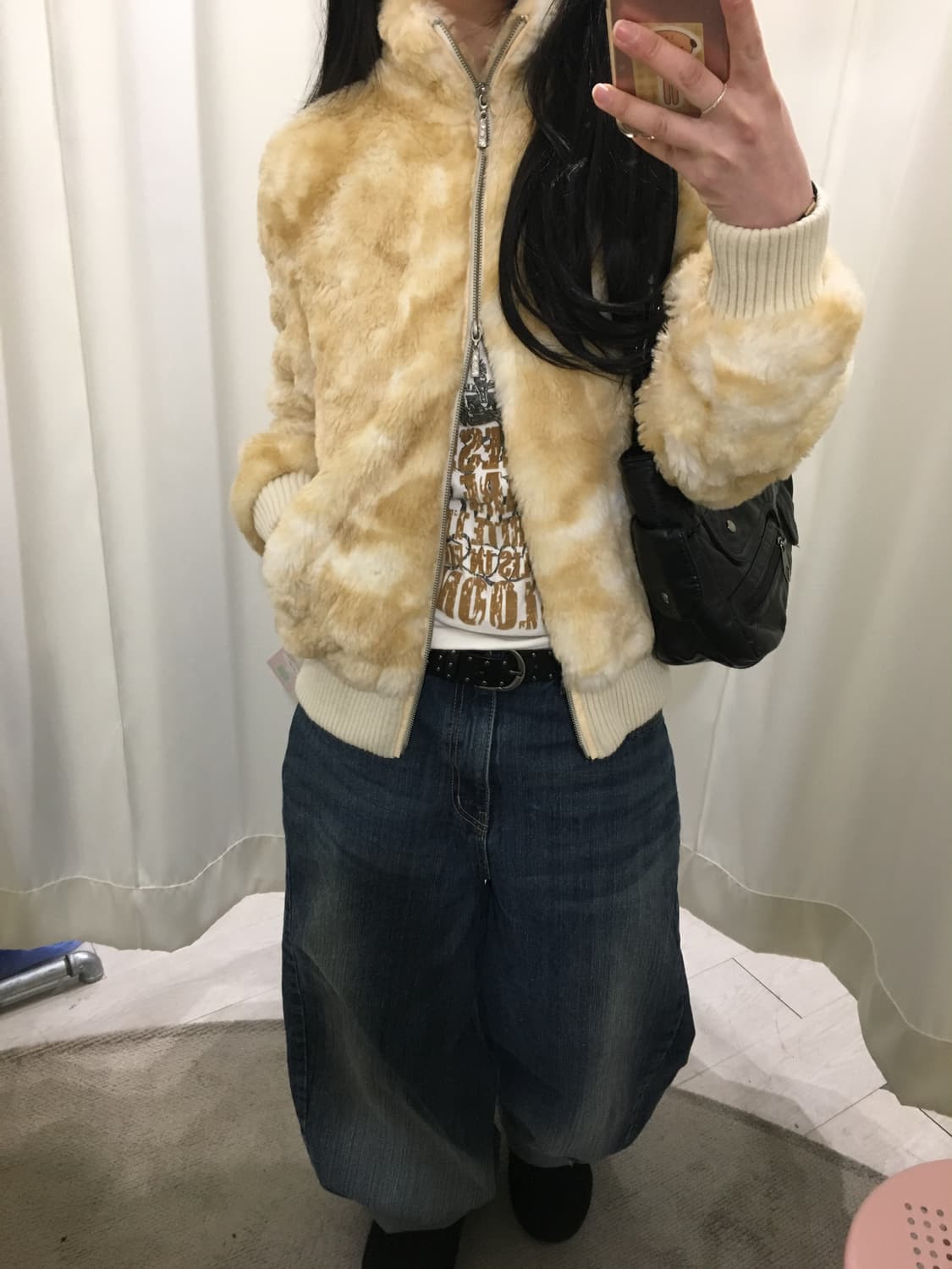sky bomber two way fur zip-up 상품이미지2