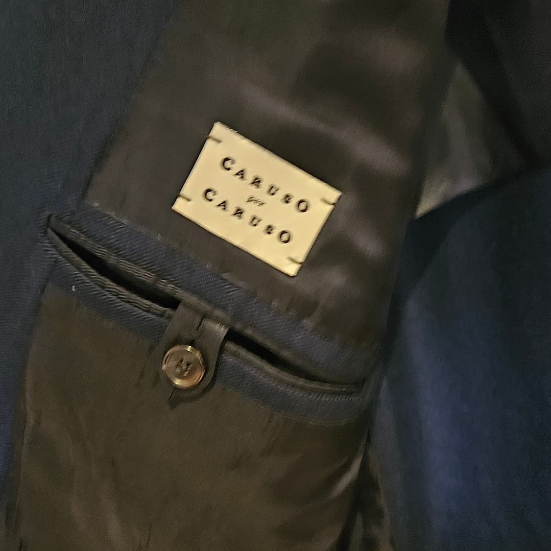 Caruso 캐시미어 100% 네이비 자켓 / 105~110 상품이미지3