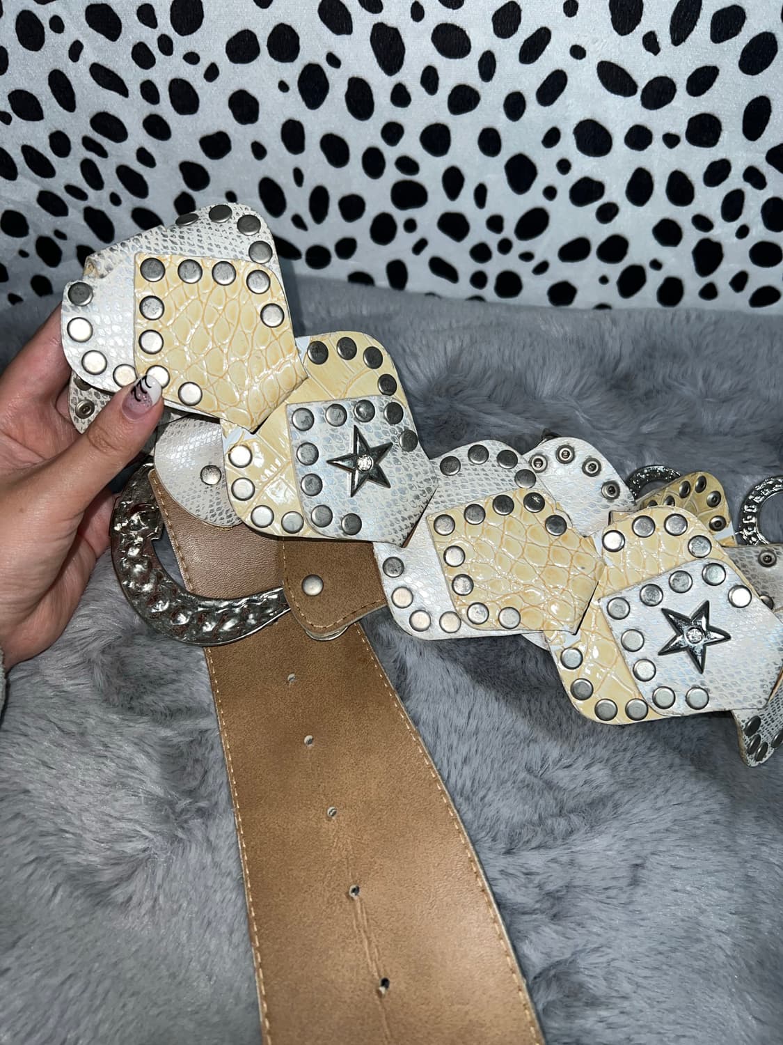 ego 갸루 펑크 빈티지 가죽벨트 상품이미지4