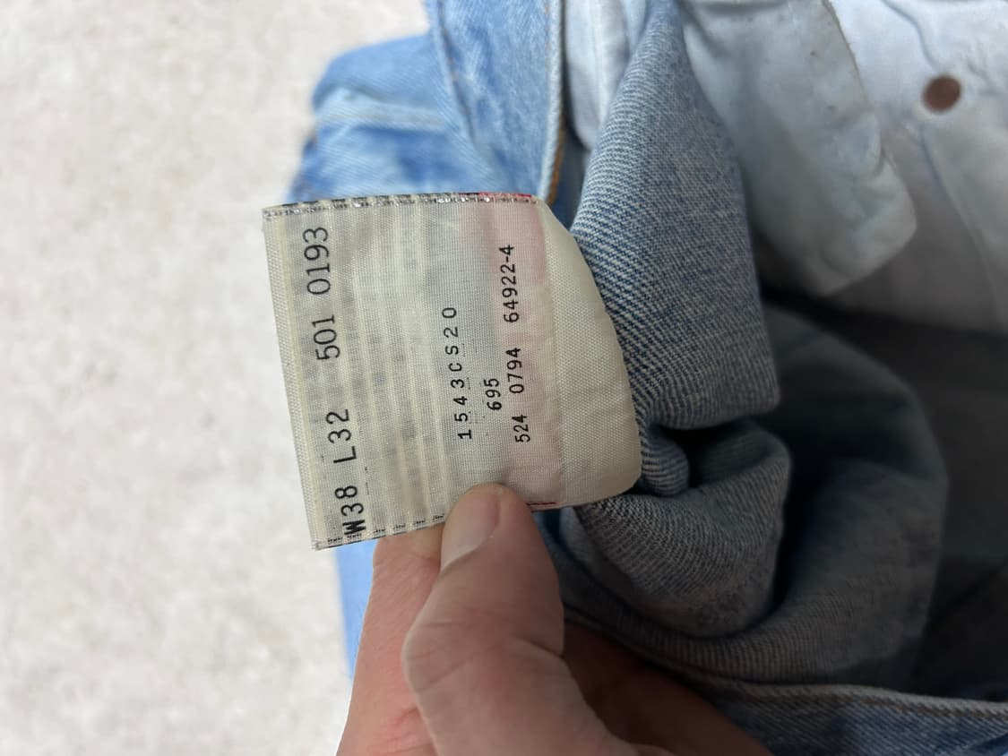 90s미제리바이스501 38/32 라이트워시 상품이미지3