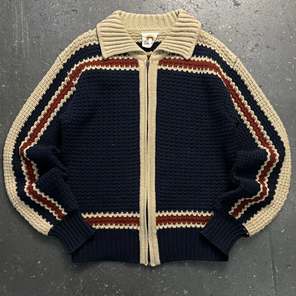 100 빈티지 코위찬 니트집업 상품이미지1