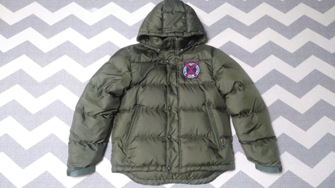 S) 폴로 럭비 후드 숏패딩 카키 상품이미지1