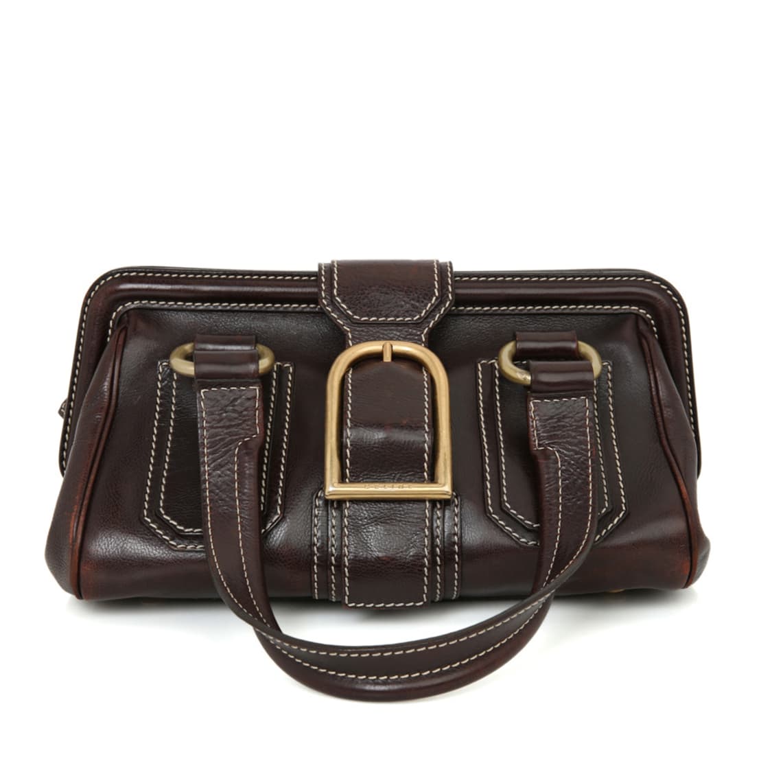 셀린느 빈티지 엘라 프레임 사첼백 브라운 보스턴 토트 상품이미지7